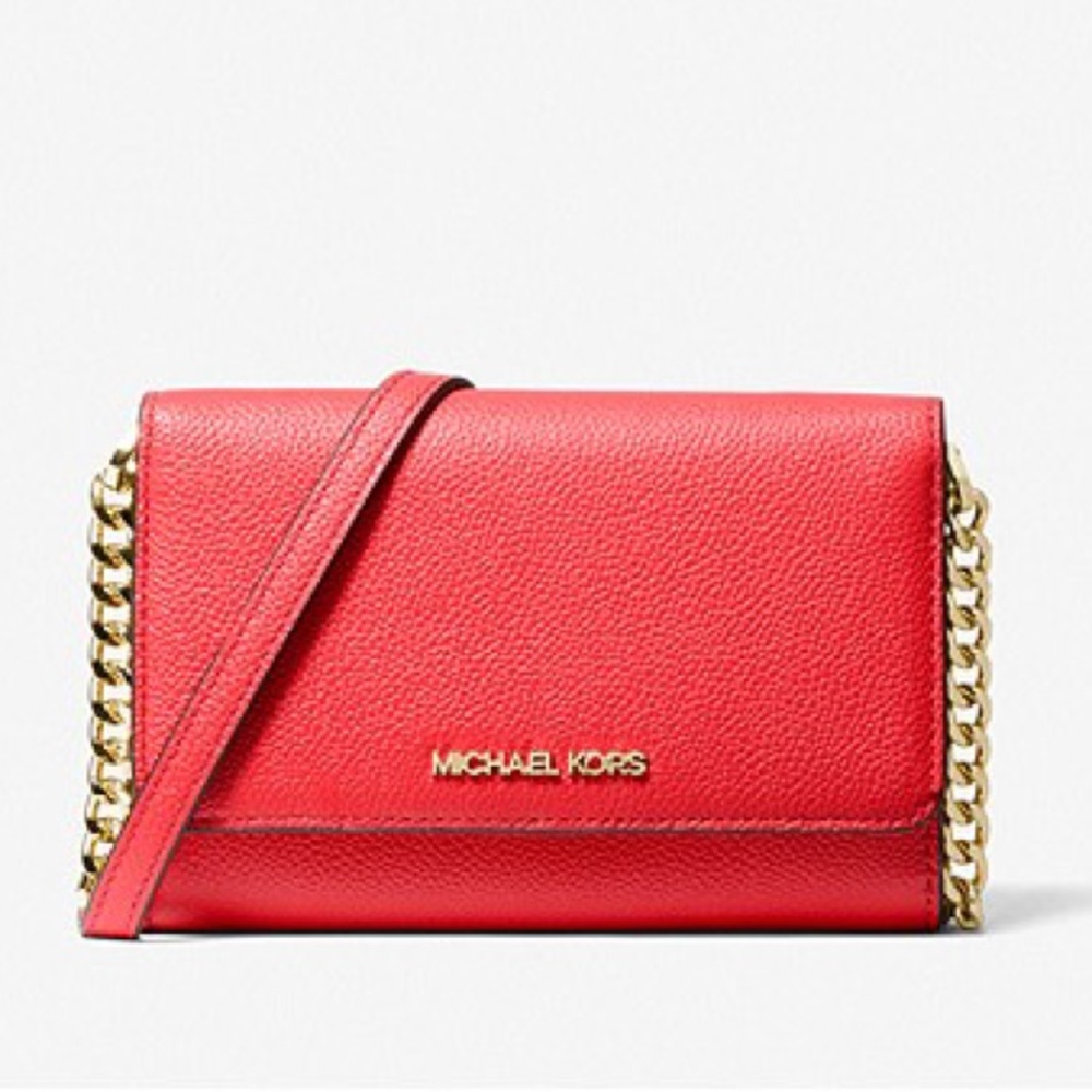 NWT authentic MK leather gold chain crossbody - Picture 3 of 7